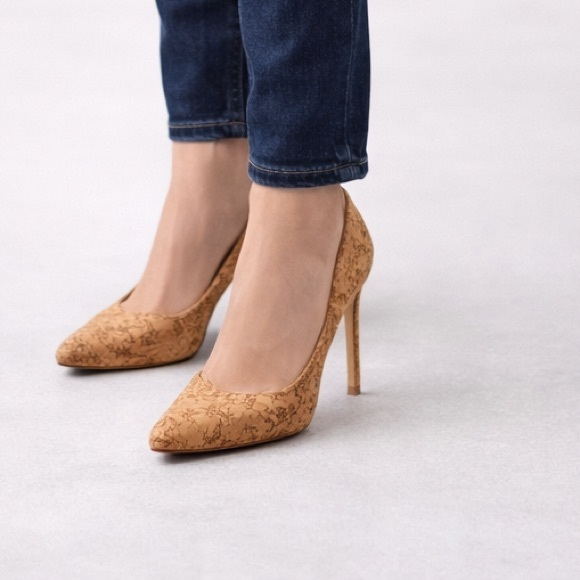 Jessica Simpson Shoes - Jessica Simpson Analista Natural Cork Platform Heels Sophisticated Classic Pumps